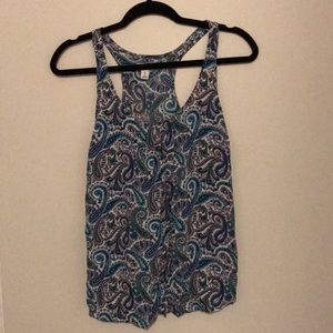 Lightweight paisley tank top